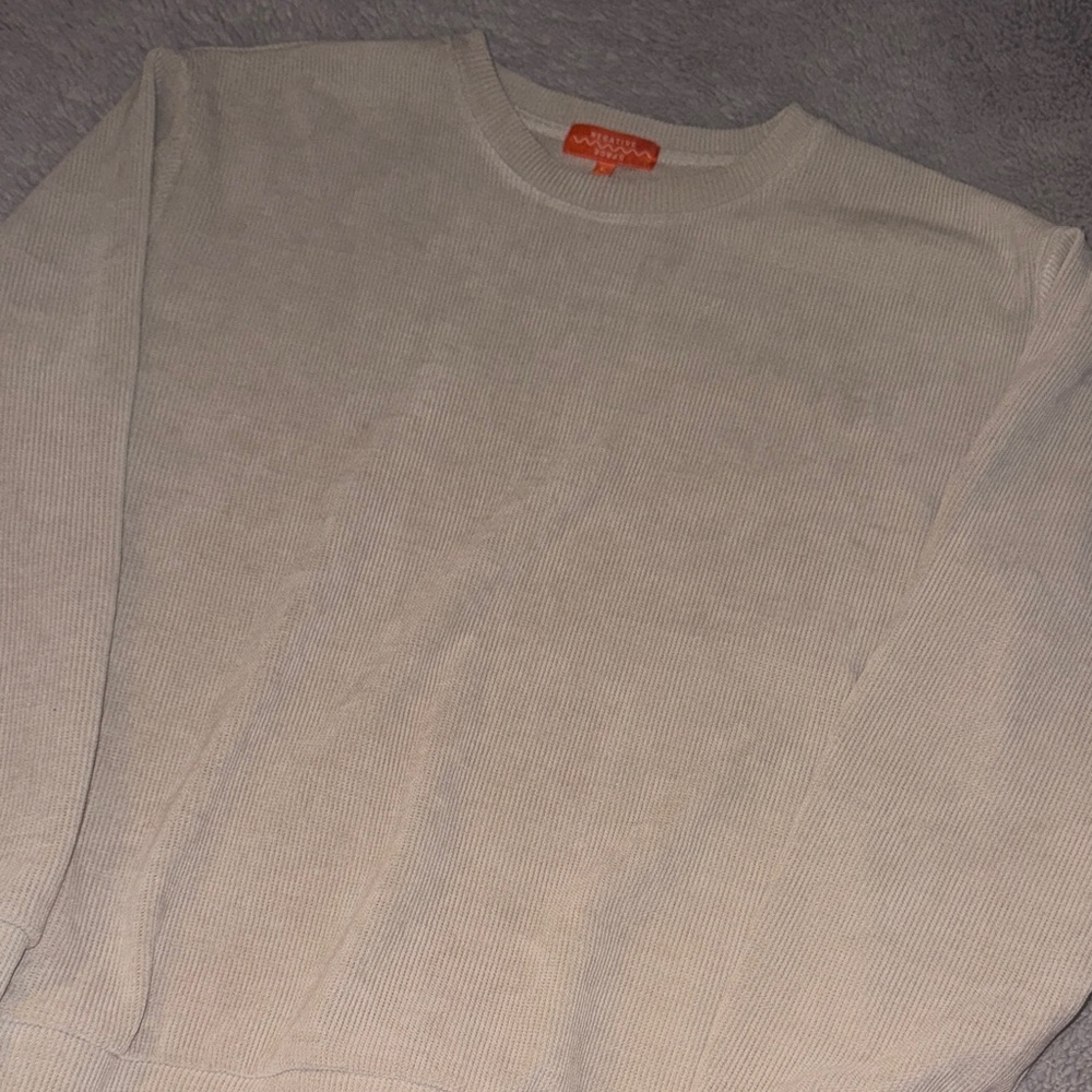 Men's Beige Crewneck Sweater